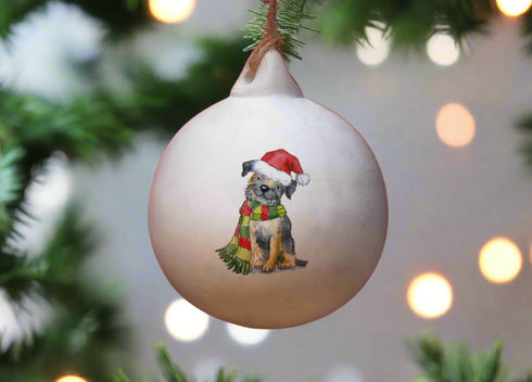 Border Terrier Ceramic Bauble